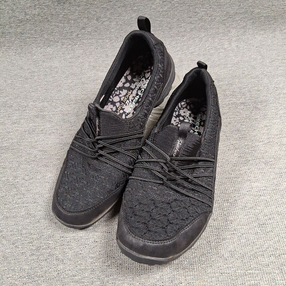 Skechers Classic Fit Empress Wide Awake Slip On Sneakers Black Womens 8.5 23120T